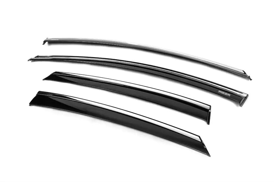 Window deflectors with chrome trim Niken (SD/HB, 4 pcs) for Ford Focus III 2011-2017 - image 2