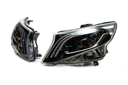 Maybach-style LED Headlights (for Vito, Set of 2) for Mercedes Vito/V-class W447 2014- - image 1