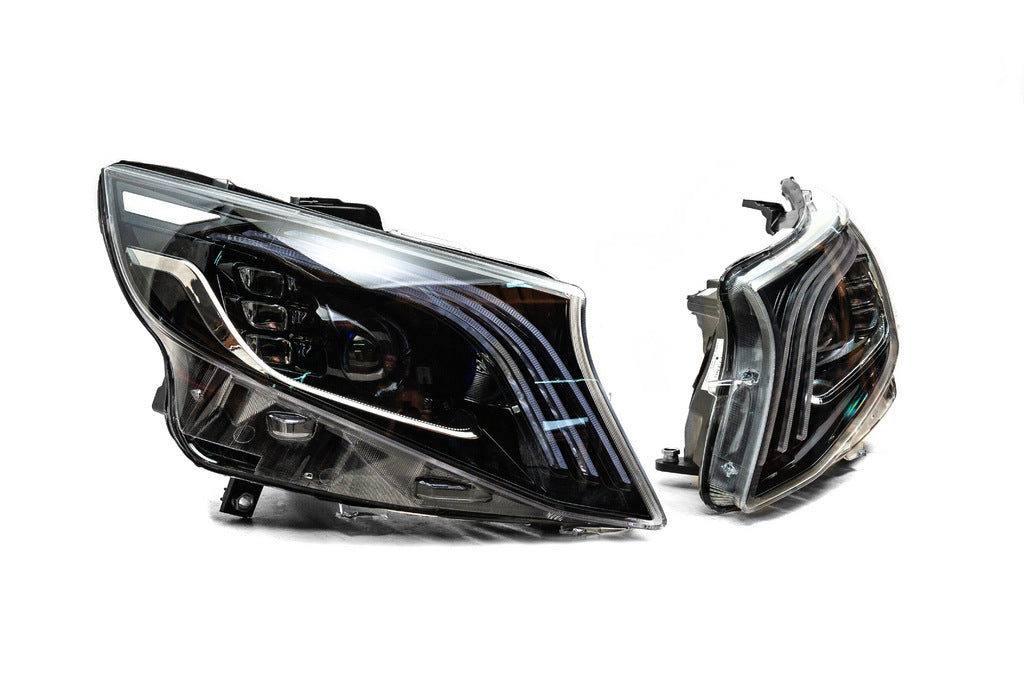 Maybach-style LED Headlights (for Vito, Set of 2) for Mercedes Vito/V-class W447 2014- - image 6