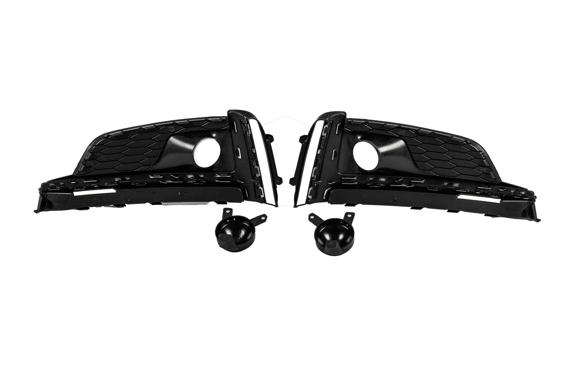 Fog light grilles with fog lamp (2016-2019, 2 pcs, Black) for Audi A5 2016-2025 - image 4