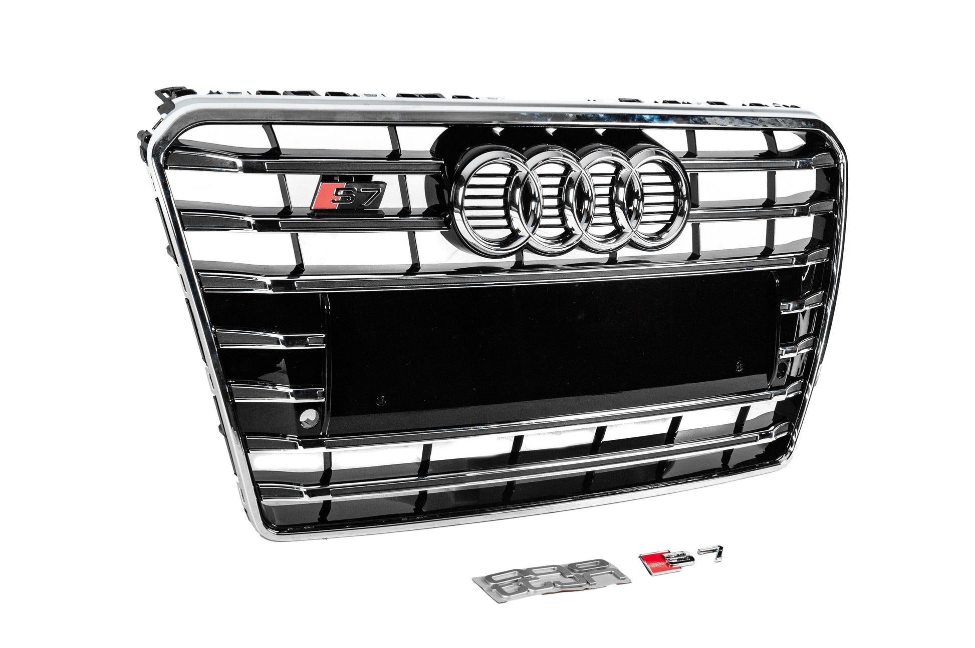 Front Grille S-Style (2010-2014, black with chrome) for Audi A7 2010-2018 - image 3