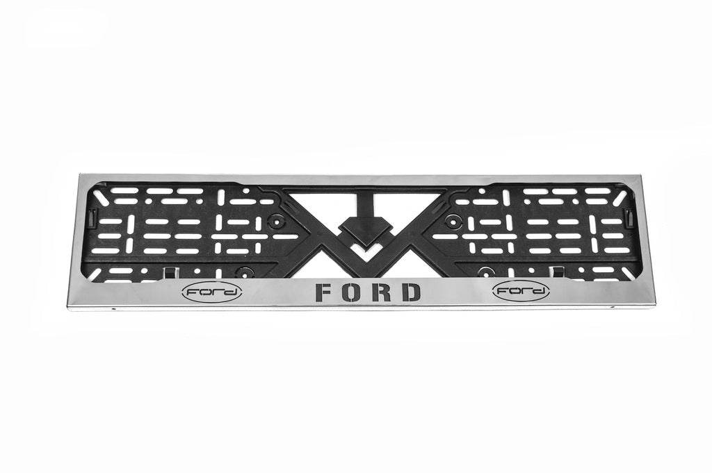 Frame for Ford chrome number (1 pc, stainless steel) for Ford - Reelken Auto