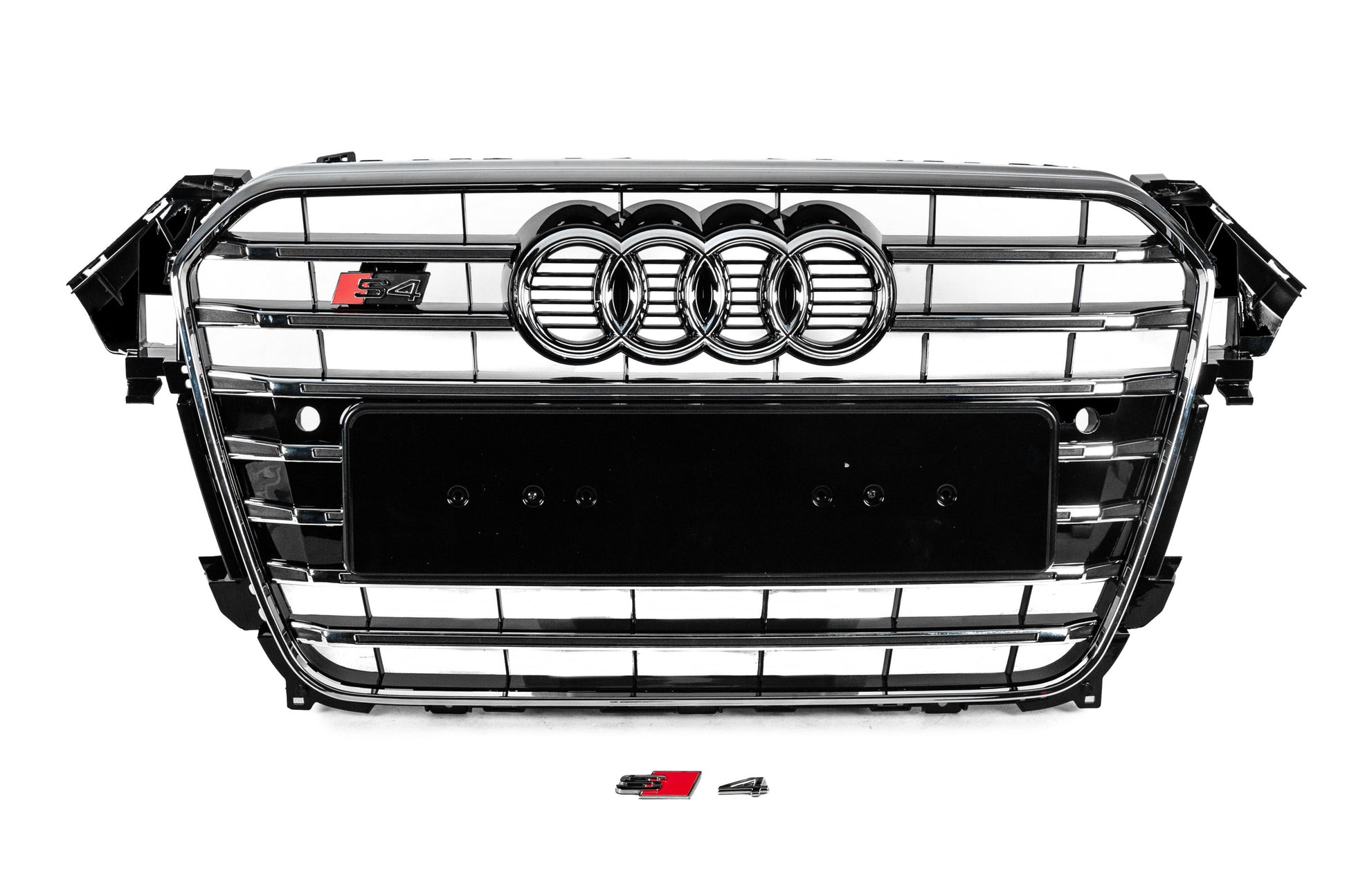 Front Grille S-Style (2012-2015, black with chrome) for Audi A4 B8 2007-2015 - image 1