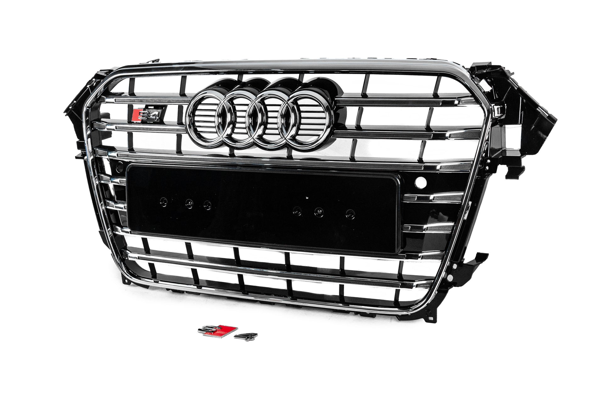 Front Grille S-Style (2012-2015, black with chrome) for Audi A4 B8 2007-2015 - image 2