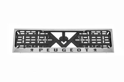 License Plate Frame Chrome Peugeot (1 pc, Stainless Steel) for Peugeot - image 1