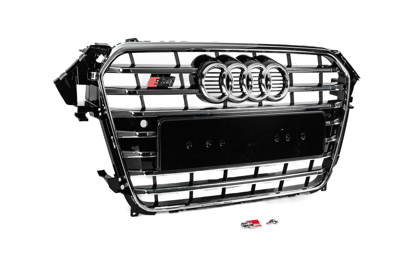 Front Grille S-Style (2012-2015, black with chrome) for Audi A4 B8 2007-2015 - image 3