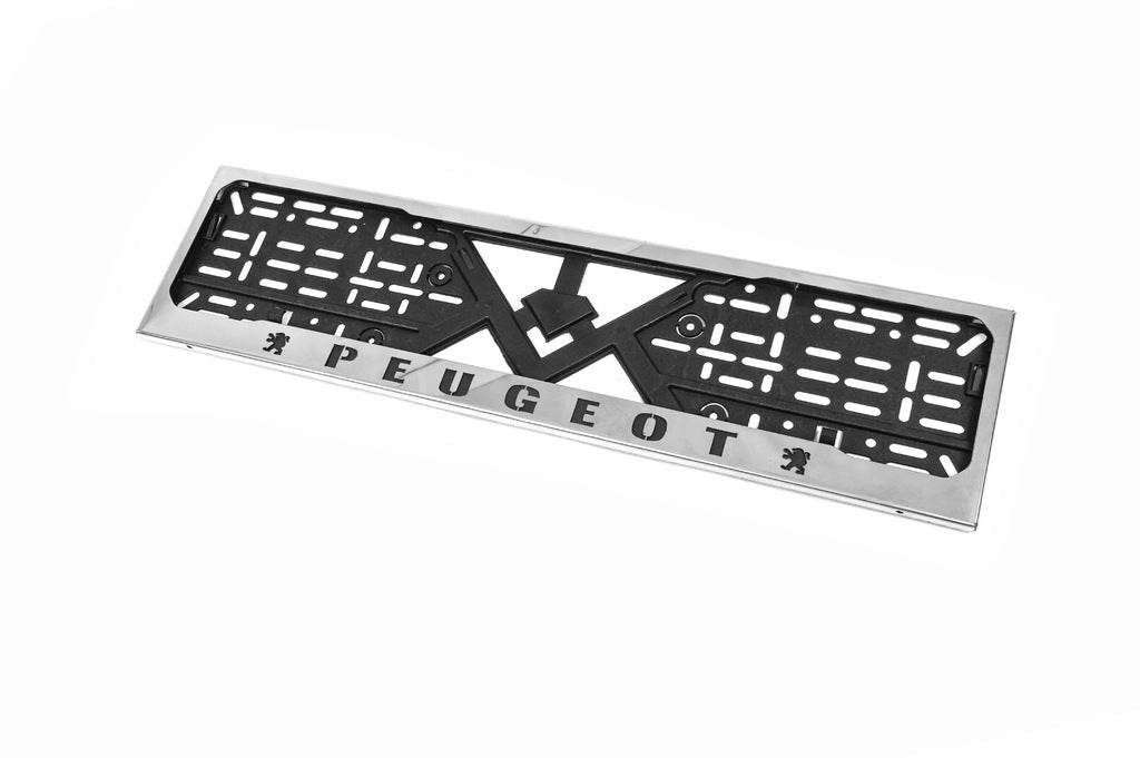 Peugeot chrome frame (1 pc, stainless steel) for Peugeot - Reelken Auto