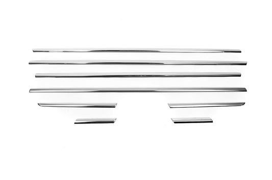 External edging of windows (8 parts, stainless steel) for Fiat Linea 2006-2018 - image 2