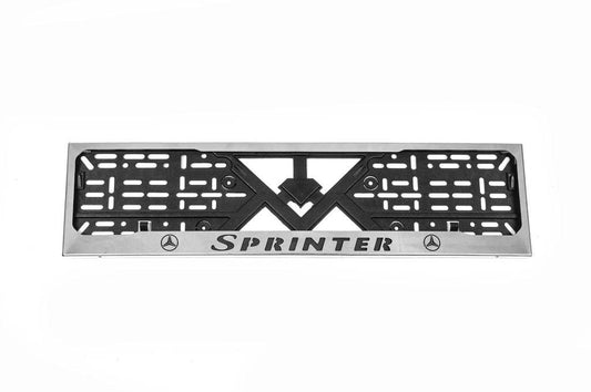 Frame for number chrome (1 pc, stainless steel) for Mercedes Sprinter W901/902/903/904/905 1995-2006 - Reelken Auto