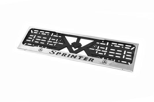 License Plate Frame Chrome (1 pc, Stainless Steel) for Mercedes Sprinter W901/902/903/904/905 1995-2006 - image 2