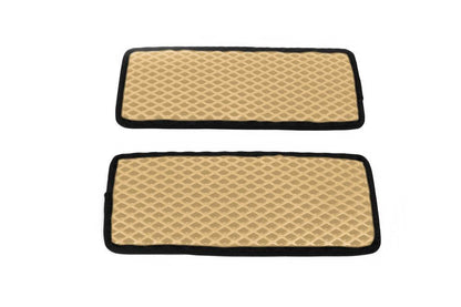 Polyurethane threshold mats (2 pcs, EVA, Beige) for Citroen Jumper 2007-2025 - Reelken Auto