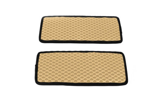 Polyurethane threshold mats (2 pcs, EVA, Beige) for Citroen Jumper 2007-2025 - Reelken Auto
