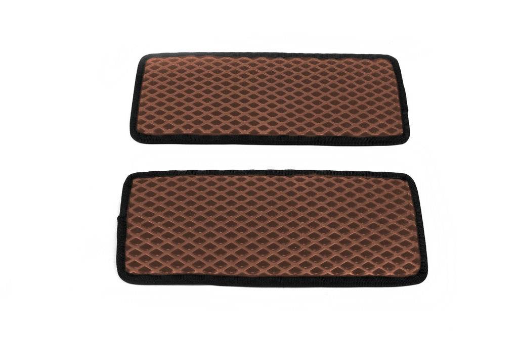 Polyurethane door sills (2 pcs, EVA, brick) for Citroen Jumper 2007-2025 - Reelken Auto