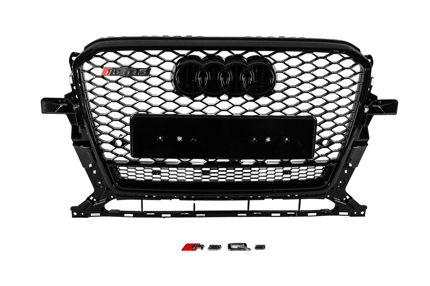 Front Grille RSQ-Style with Emblem (2012-2017, black) for Audi Q5 2008-2017 - image 1