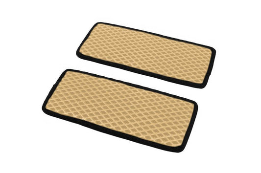Polyurethane threshold mats (2 pcs, EVA, Beige) for Fiat Ducato 2006-2025 - Reelken Auto