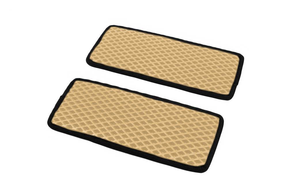 Polyurethane threshold mats (2 pcs, EVA, Beige) for Citroen Jumper 2007-2025 - Reelken Auto