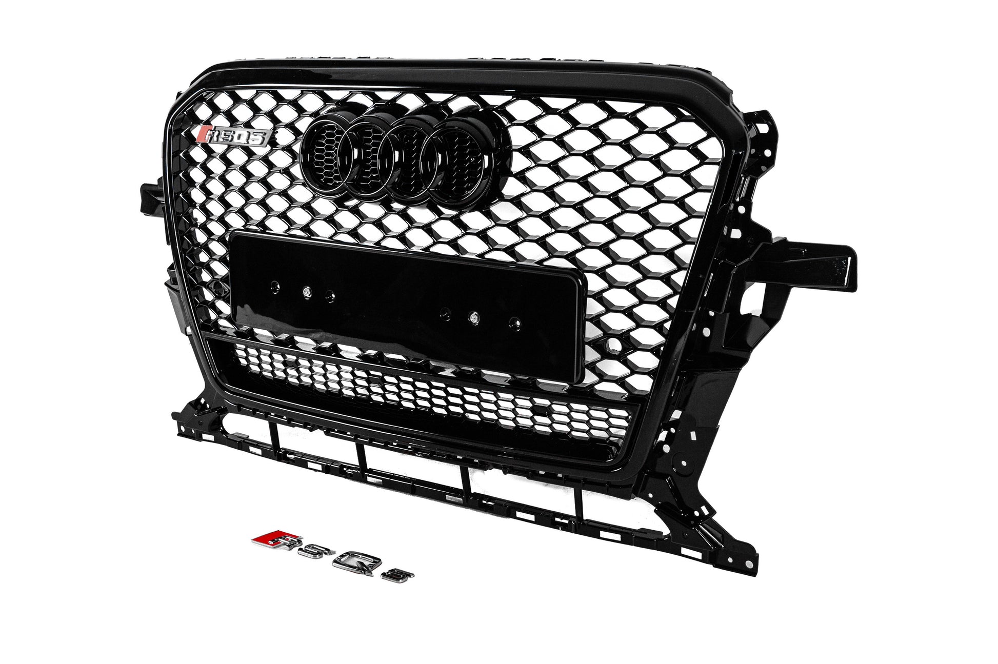 Front Grille RSQ-Style with Quattro Emblem (2012-2017, black) for Audi Q5 2008-2017 - image 2