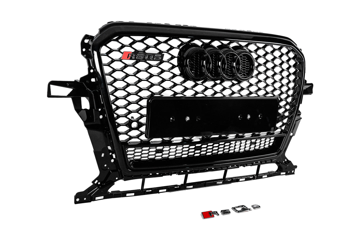 Front Grille RSQ-Style with Emblem (2012-2017, black) for Audi Q5 2008-2017 - image 3