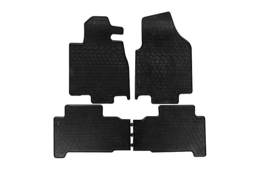 Black Stingray floor mats (4 piece, rubber) for Acura MDX 2007-2013 - Reelken Auto