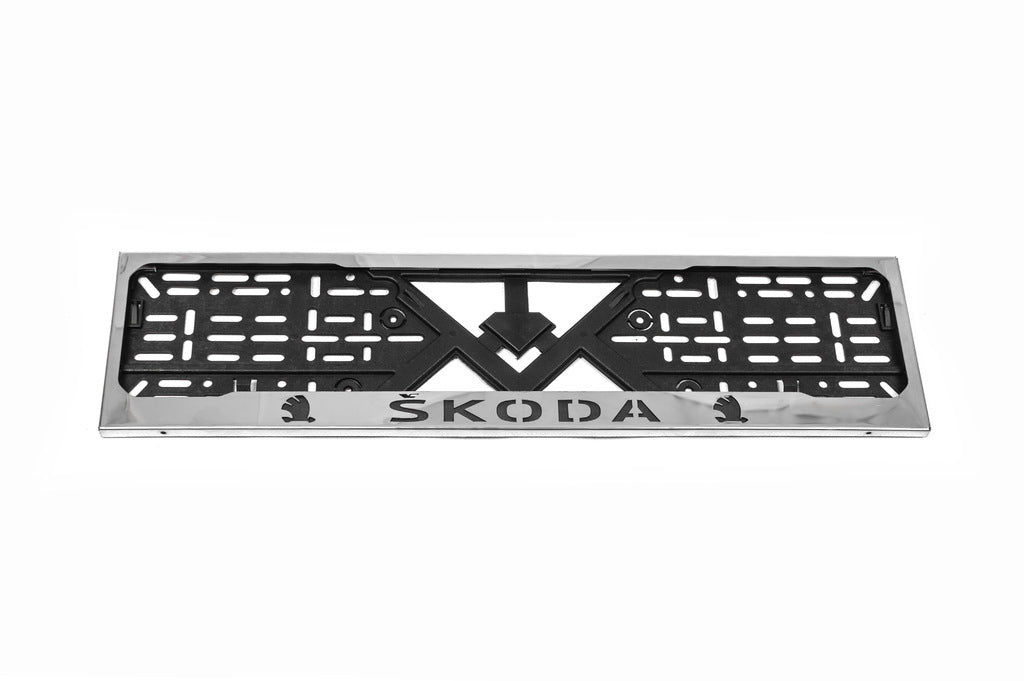 License Plate Frame Chrome Skoda (1 pc, Stainless Steel) for Skoda - image 2