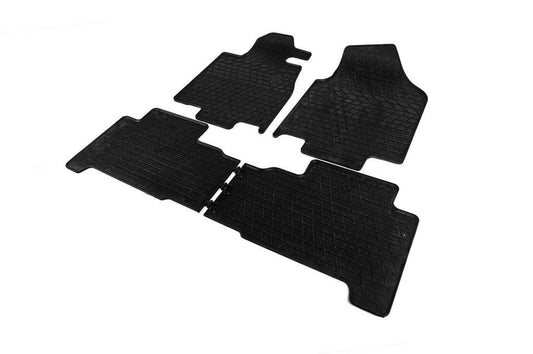 Black Stingray floor mats (4 piece, rubber) for Acura MDX 2007-2013 - Reelken Auto