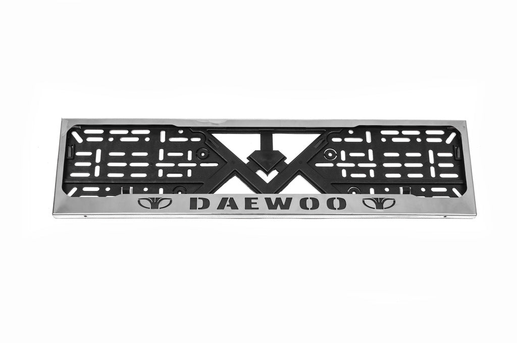 Chrome License Plate Frame Daewoo (1 pc, Stainless Steel) for Daewoo - image 1