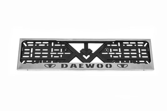 Chrome License Plate Frame Daewoo (1 pc, Stainless Steel) for Daewoo - image 1