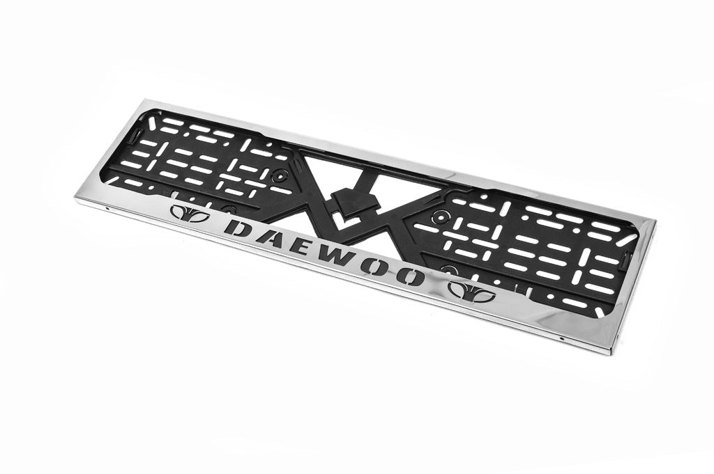 Chrome License Plate Frame Daewoo (1 pc, Stainless Steel) for Daewoo - image 2
