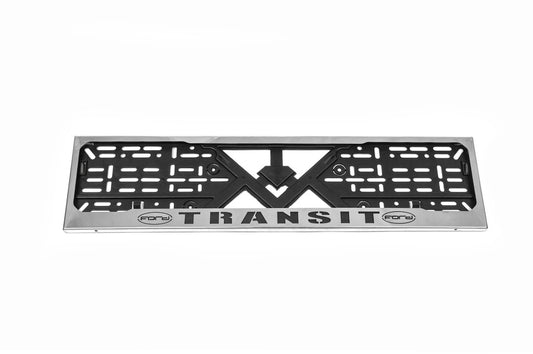 License Plate Frame Chrome (1 pc, Stainless Steel) for Ford Transit 2000-2014 - image 1
