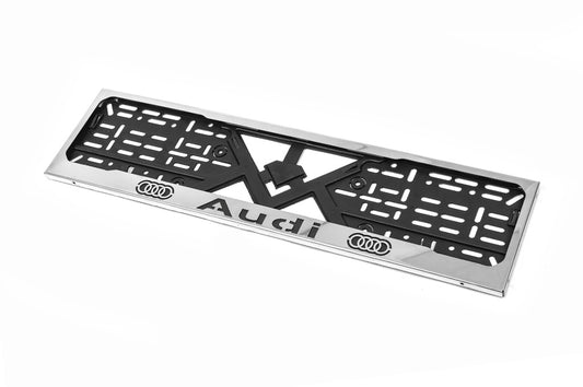 License Plate Frame Chrome Audi (1 pc, Stainless Steel) for Audi - image 1