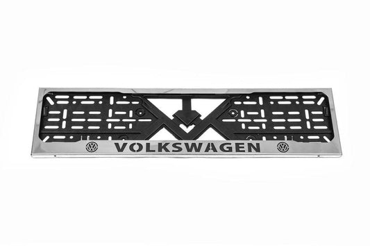 Frame for number Volkswagen chrome (1 pc, stainless steel) for Volkswagen - Reelken Auto