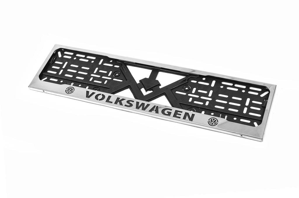 Frame for number Volkswagen chrome (1 pc, stainless steel) for Volkswagen - Reelken Auto