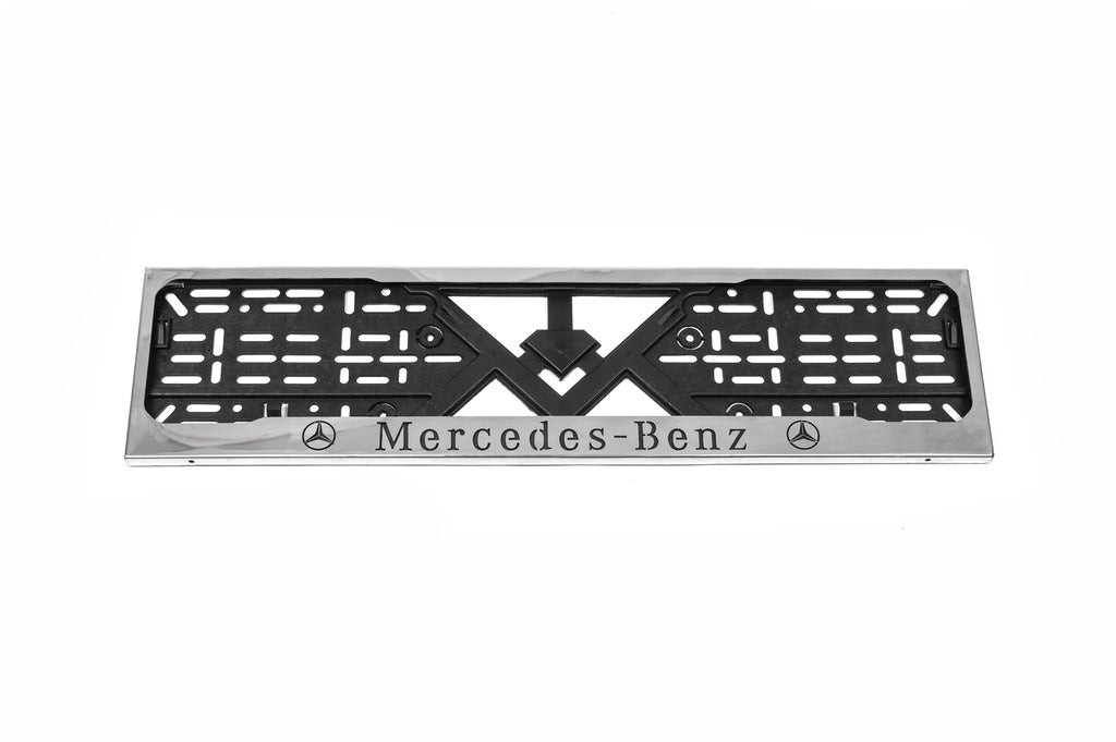 License Plate Frame Chrome Mercedes (1 pc, Stainless Steel) for Mercedes-Benz - image 3