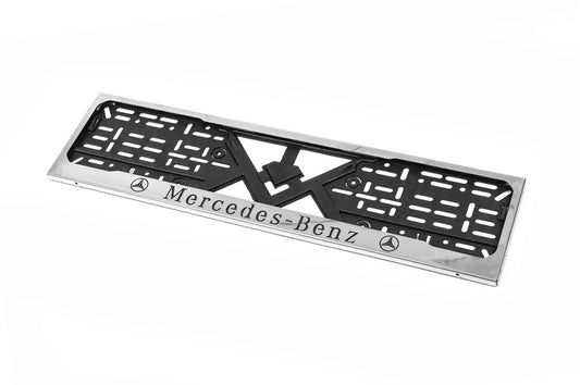 License Plate Frame Chrome Mercedes (1 pc, Stainless Steel) for Mercedes-Benz - image 2