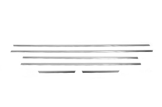 External edging of Carmos glasses (6 pcs., stainless steel) for Seat Leon 2005-2012 - Reelken Auto
