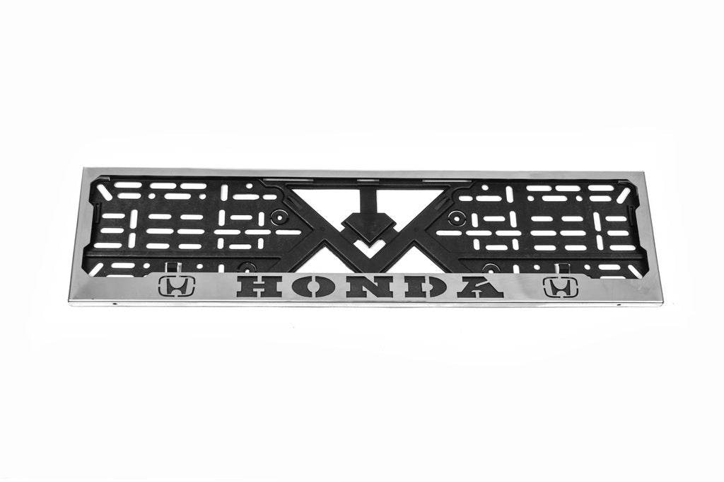 Chrome Honda number frame (1 pc, stainless steel) for Honda - Reelken Auto