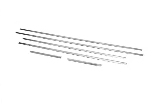 External edging of Carmos glasses (6 pcs., stainless steel) for Seat Leon 2005-2012 - Reelken Auto