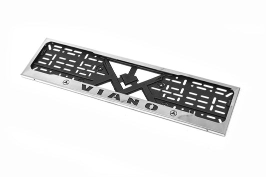 License Plate Frame Chrome (1 pc, Stainless Steel) for Mercedes Viano 2004-2014 - image 1