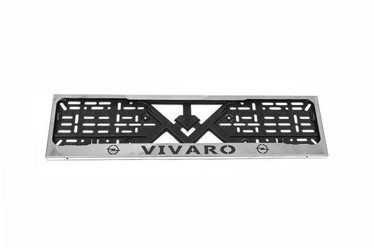 Frame for number chrome (1 pc, stainless steel) for Opel Vivaro 2019↗ - Reelken Auto
