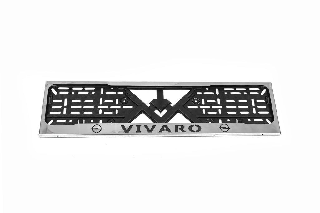 License Plate Frame Chrome (1 pc, Stainless Steel) for Opel Vivaro 2015-2019 - image 1
