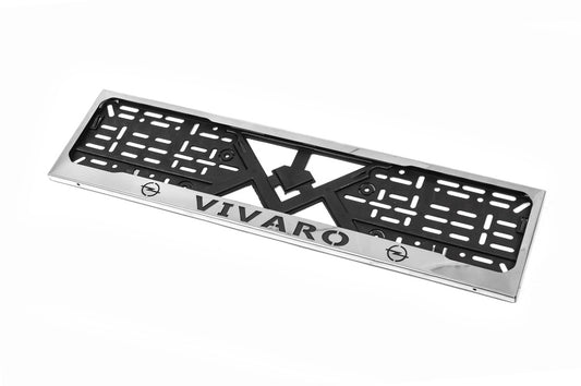 License Plate Frame Chrome (1 pc, Stainless Steel) for Opel Vivaro 2019- - image 2