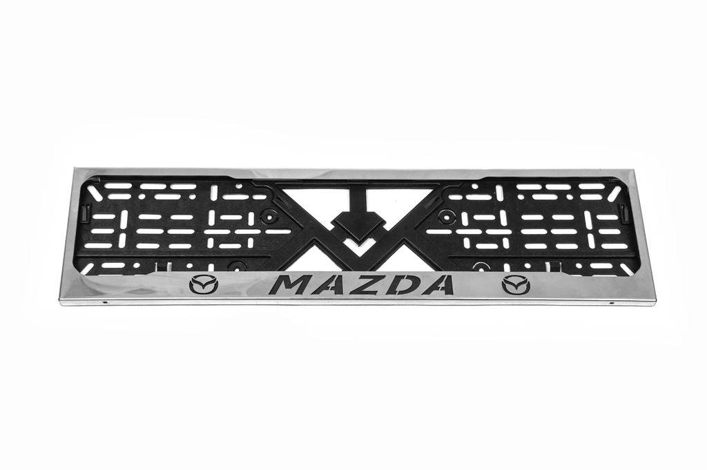 Frame for Mazda chrome number (1 pc, stainless steel) for Mazda - Reelken Auto