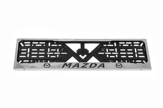 Frame for Mazda chrome number (1 pc, stainless steel) for Mazda - Reelken Auto