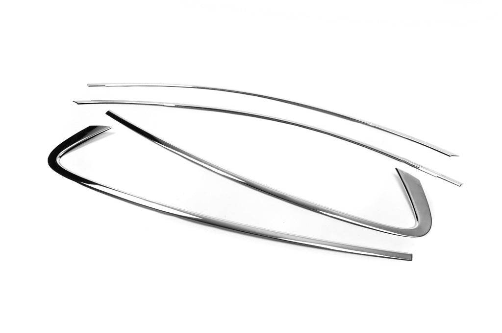 Upper edging of glass OmsaLine HB, SD (4 pieces, stainless steel) for Ford Focus IV 2018↗ year - Reelken Auto