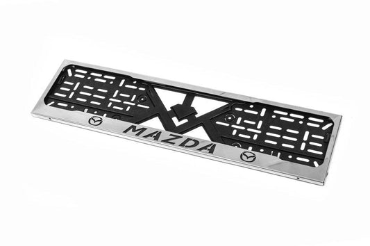 Frame for Mazda chrome number (1 pc, stainless steel) for Mazda - Reelken Auto