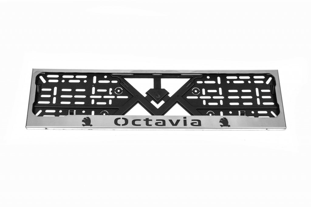 License Plate Frame Chrome (1 pc, Stainless Steel) for Skoda Octavia I Tour A4 1996-2010 - image 2