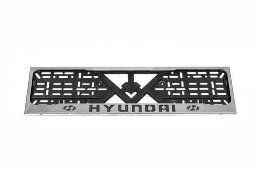Frame for Hyundai chrome number (1 pc, stainless steel) for Hyundai - Reelken Auto