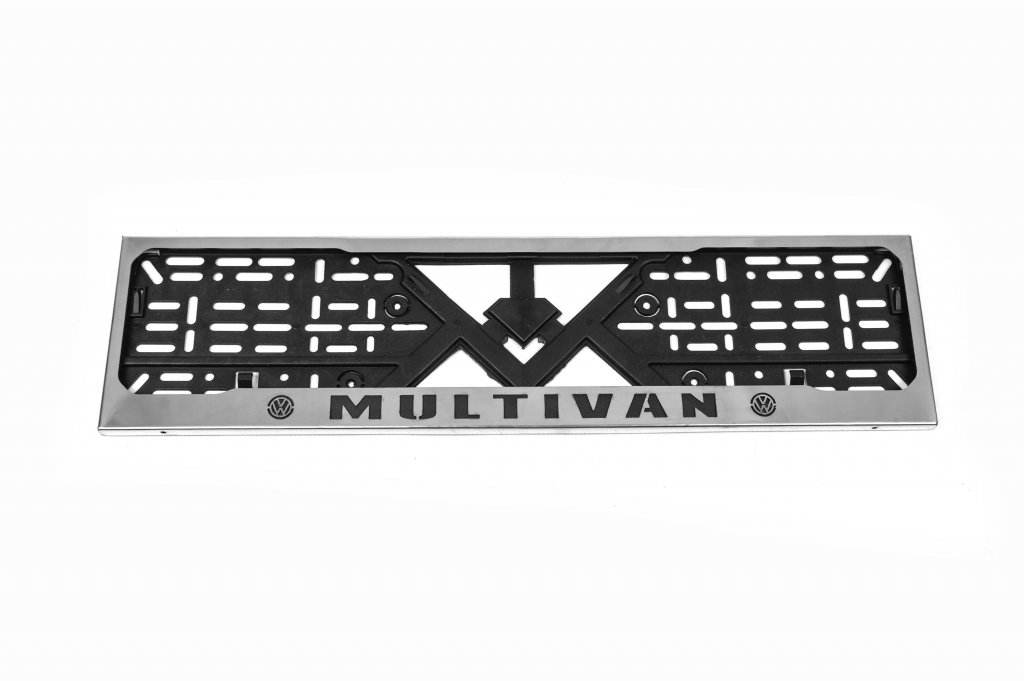 Frame for number chrome Multivan (1 pc, stainless steel) for Volkswagen T4 Caravelle/Multivan - Reelken Auto