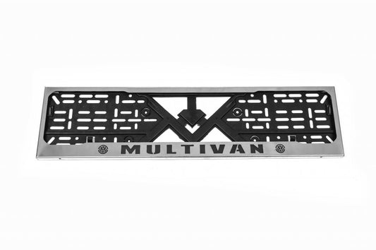 License Plate Frame Chrome Multivan (1 pc, Stainless Steel) for Volkswagen T5 Multivan 2003–2010 - image 2