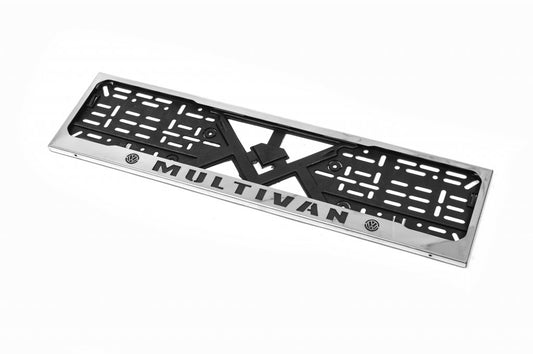 License Plate Frame Chrome Multivan (1 pc, Stainless Steel) for Volkswagen T6 2015-2024 - image 1